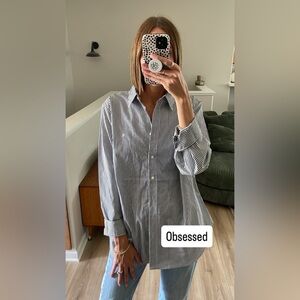 NWT Lauren Ralph Lauren Monochrome Striped Shirt